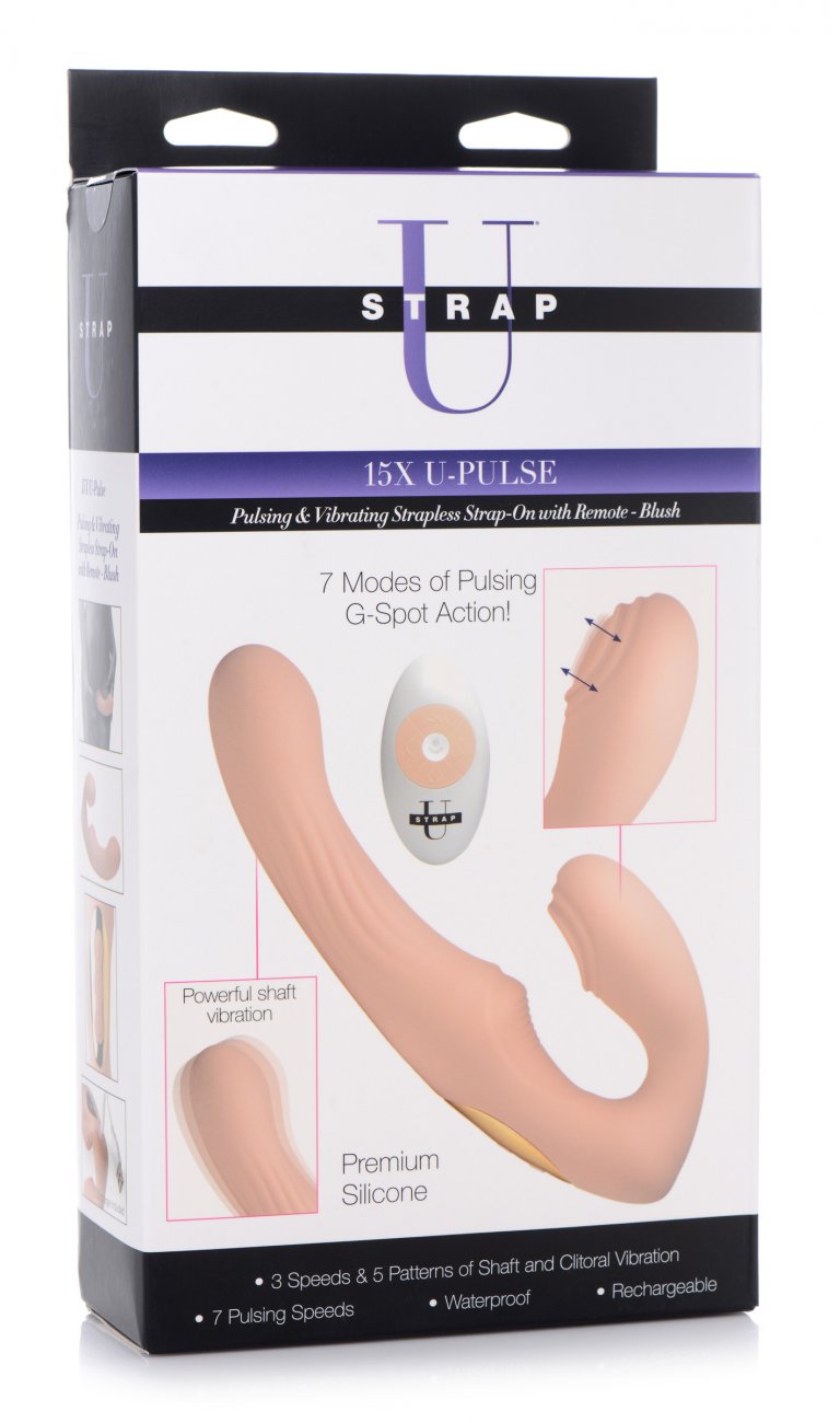 15x pulsating and vibrating strapless strap on with remote5